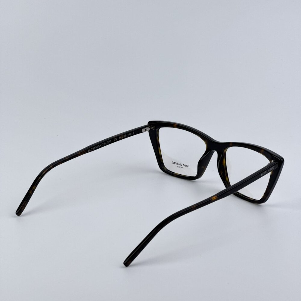 Saint Laurent SL737 MICA THIN OPT 002 BRAND NEW Eyeglasses Dark Havana Unisex - Picture 8 of 12
